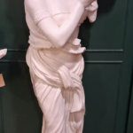 Marble Dust Statue Lady with Grapes - View 2
