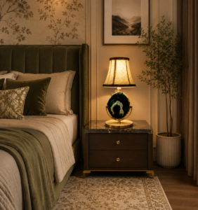 Table Lamp with Agate