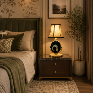 Table Lamp with Agate
