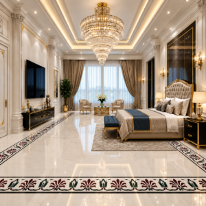 Greek Honey Suckle Pattern Marble Inlay Border | Stone Plus India
