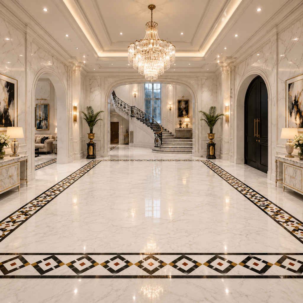 Bleeding Square Marble Inlay Border | Stone Plus India
