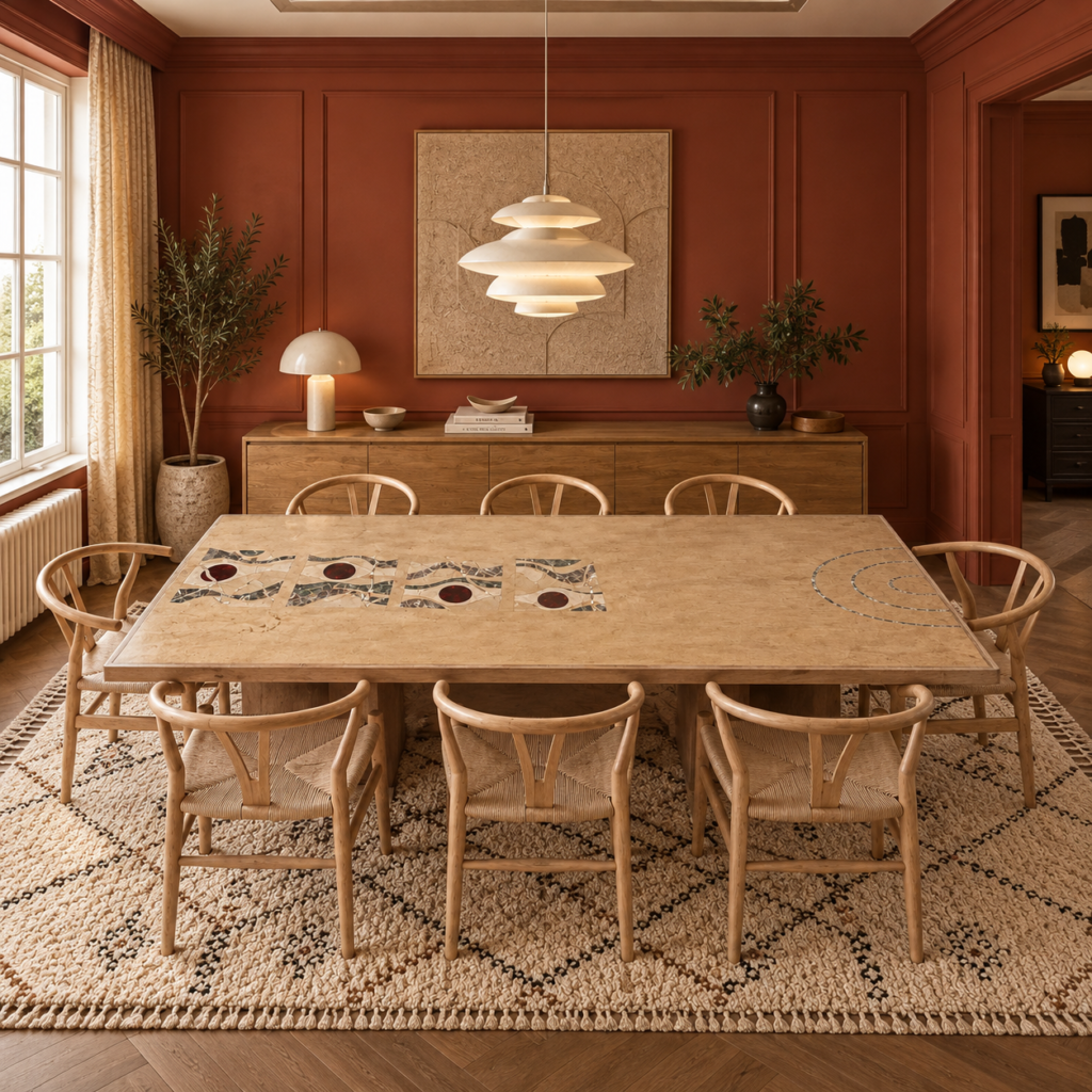 stone plus india wooden dining table mother of pearl inlay