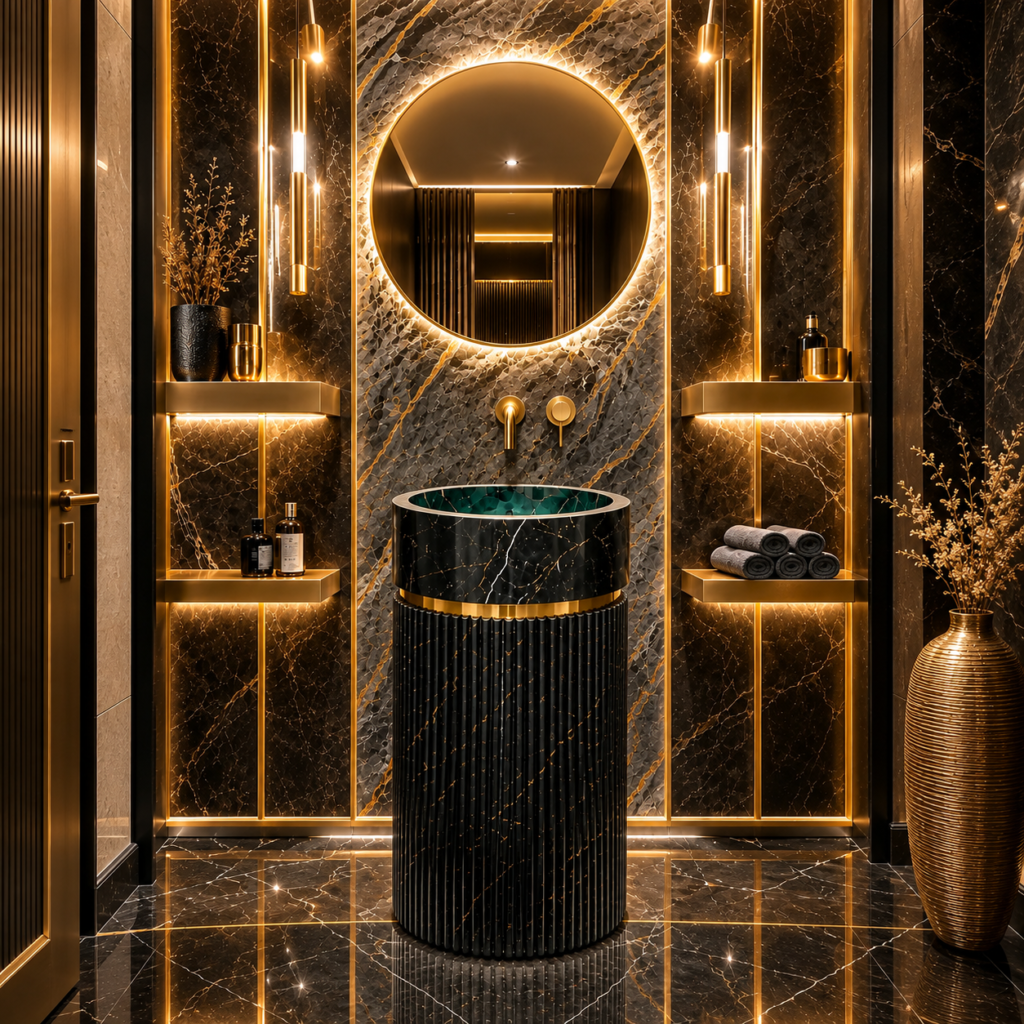 Black Markina Pedestal Basin
