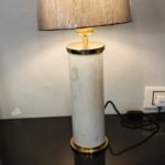 Lamp Table White Marble