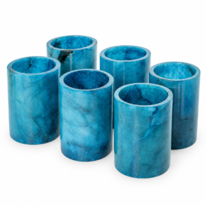 Glasses Turquoise Blue Alabaster