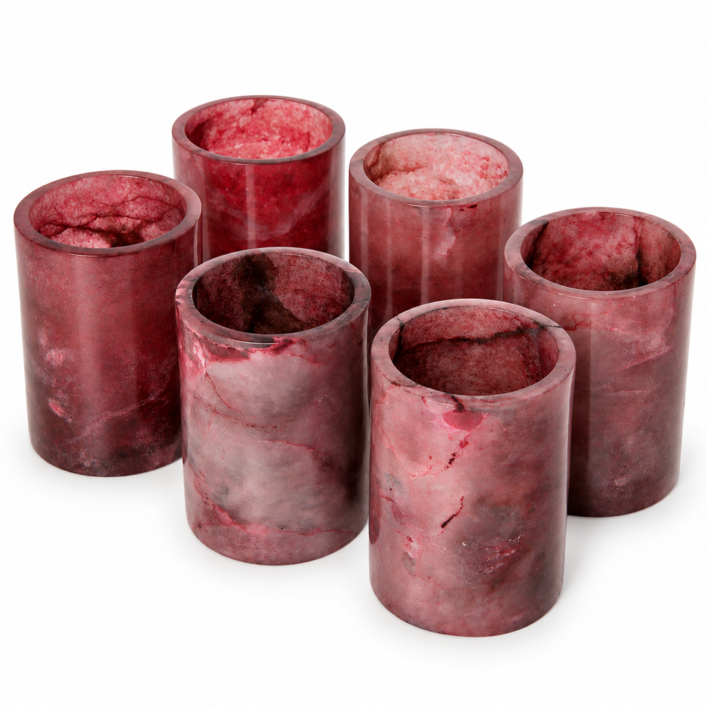 Glasses Burgundy Alabaster