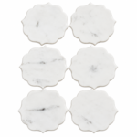 Coasters White Marble – Handcrafted Moroccan