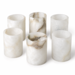 Glasses White Alabaster