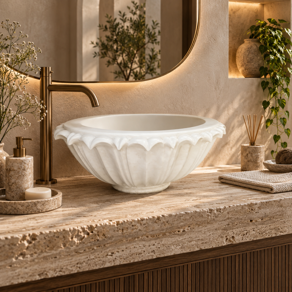 White Marble Wash Basin