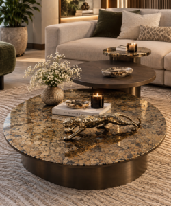 Modern Round Stone Centre Table