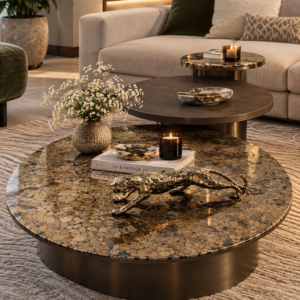 Modern Round Stone Centre Table