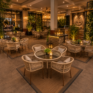 Aria Round Rattan Table