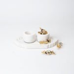 Platter Bowl Set - White Marble