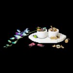 Platter Bowl Set - White Marble