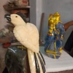 The Dusk Watcher - Smoky Quartz Bird on Amethyst Base