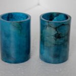 Glasses Turquoise Blue Alabaster - View 2