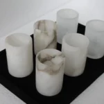 Glasses White Alabaster - View 3