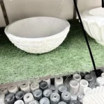 White Marble Wash Basin Counter Top - View 2