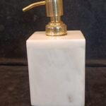Plain White Marble Soap Dispenser