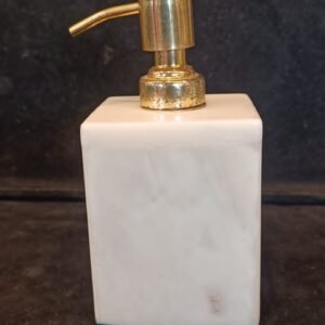 Plain White Marble Soap Dispenser