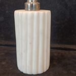 White Marble Soap Dispenser Grooving