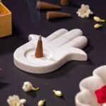 White Marble Incense Holder Hand