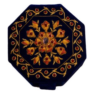 Embroidered Box Blue