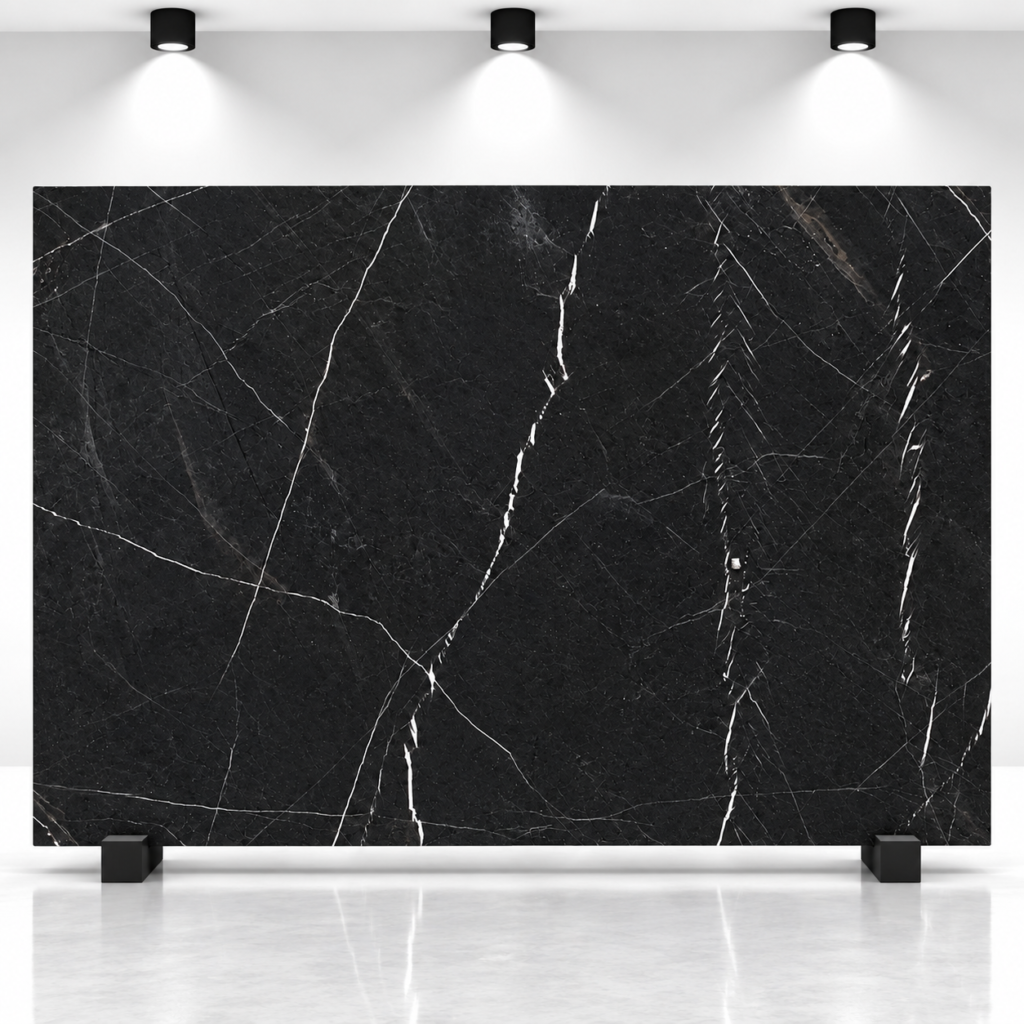 Black Marquina Natural Marble Slab