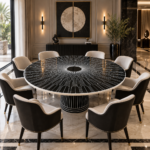 Black and White Resin Table