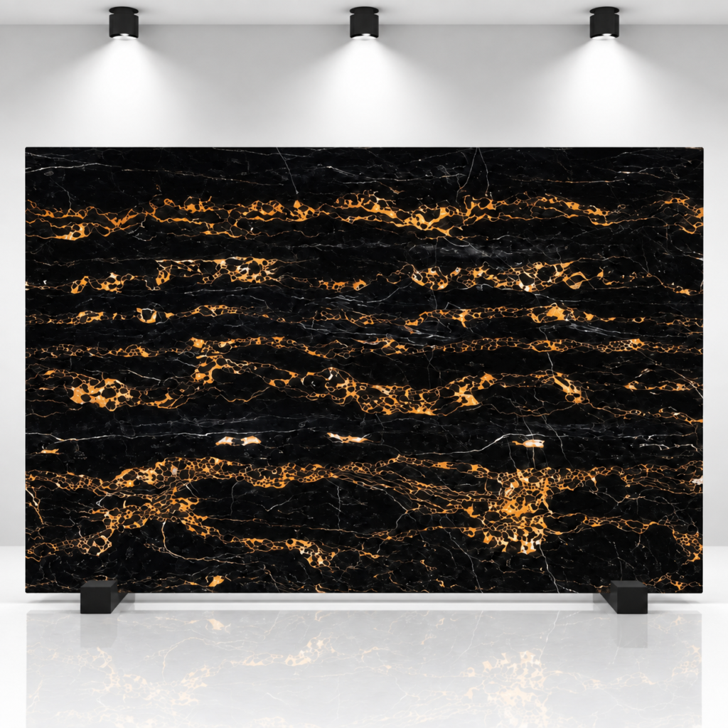 African Golden Portoro Natural Marble Slab
