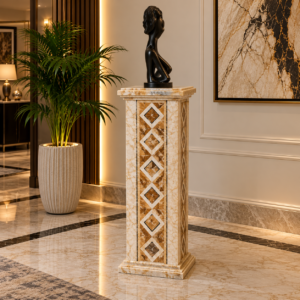 Marble Inlay Pedestal 2