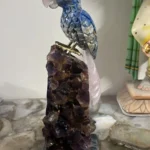 The Maharaja Crest - Lapis Lazulli with White Quartz Perching on Amethyst