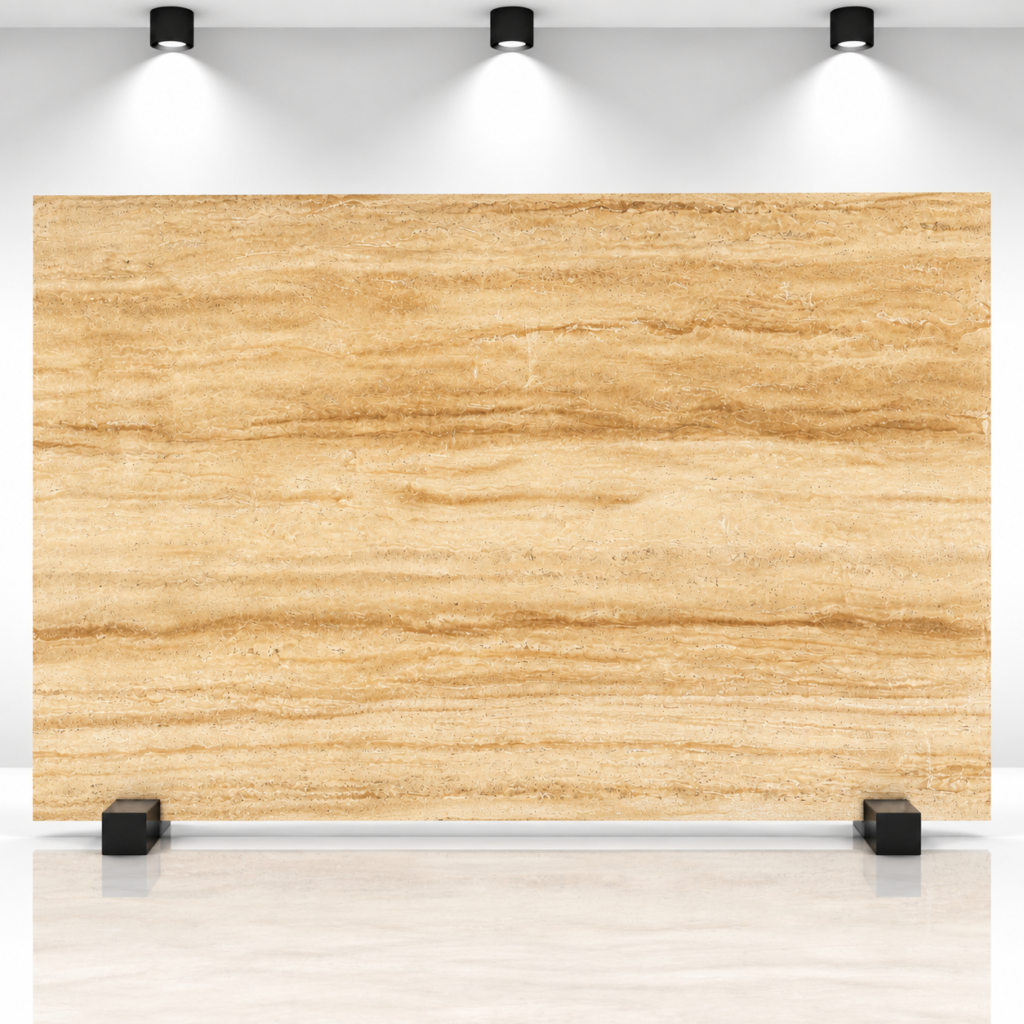 Beige Traventine Natural Marble Slab