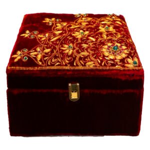 Embroidered Red Card Box