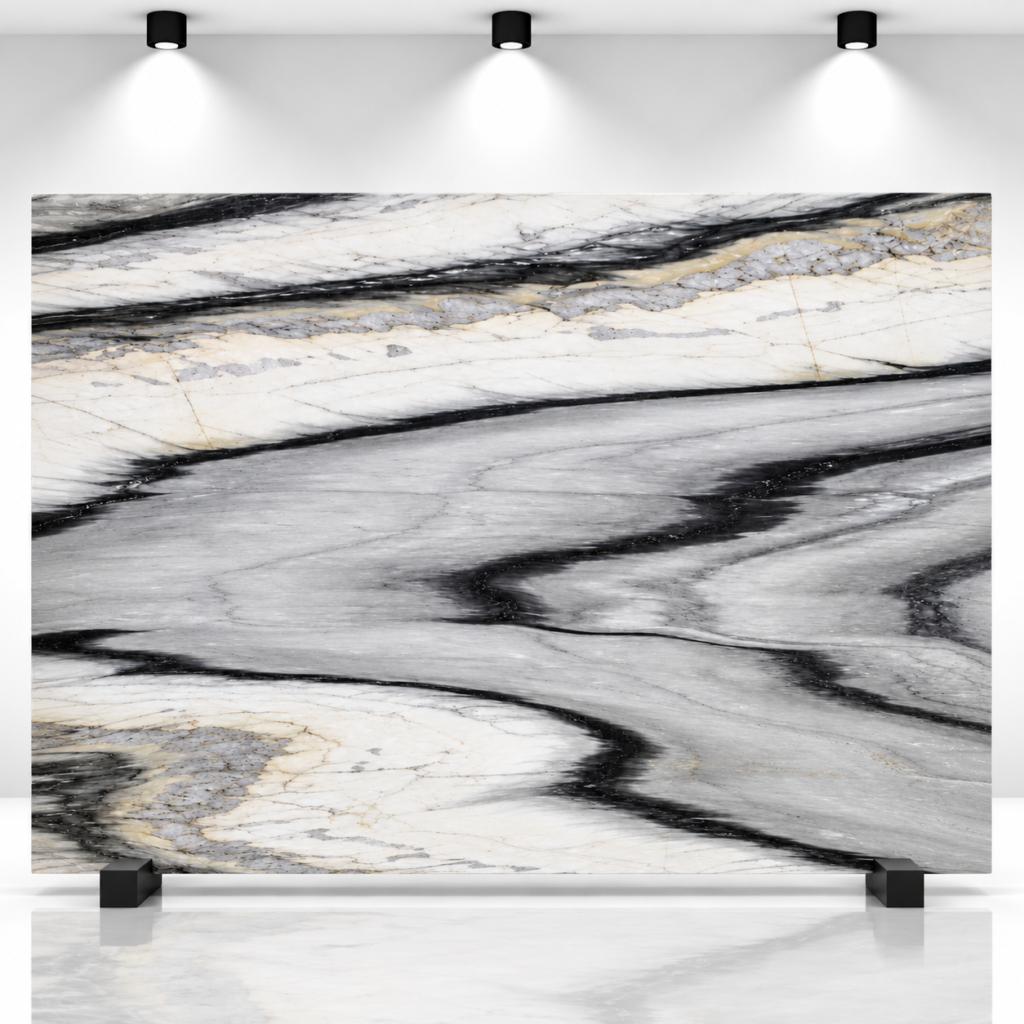 Bianco Wave Natural Marble Slab