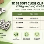 3D SS Soft Close Clip On Hinges - Super Heavy