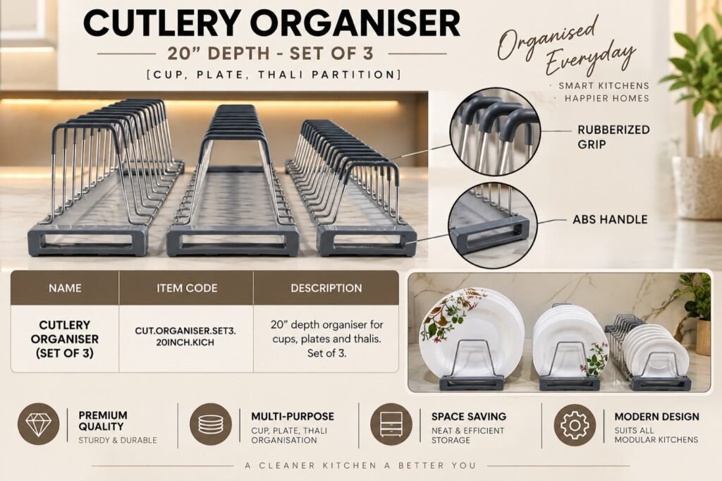 Cutlery Organiser (Set of 3) - 20 Inch Depth