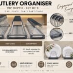 Cutlery Organiser (Set of 3) - 20 Inch Depth