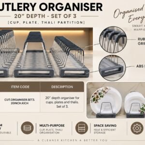 Cutlery Organiser (Set of 3) - 20 Inch Depth