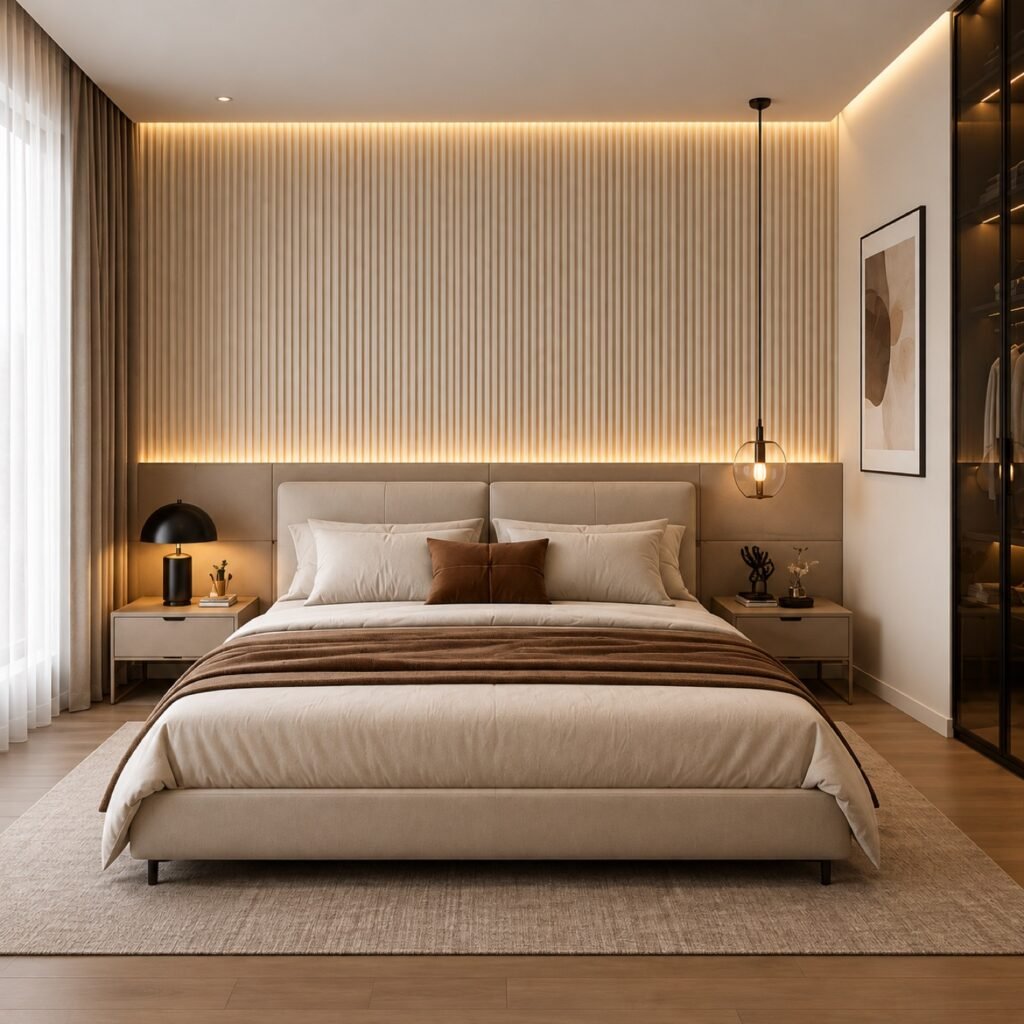 Ivory Oak Ribbed Panel
