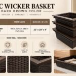 PVC Wicker Basket - Dark Brown