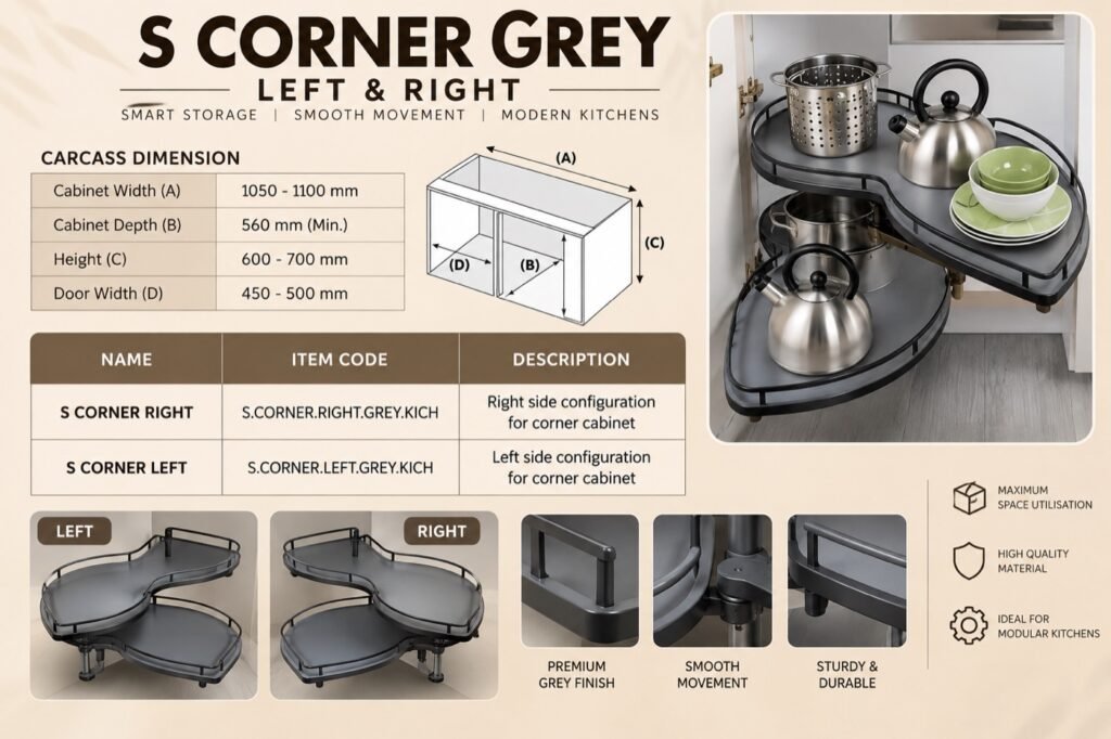 S Corner - Grey