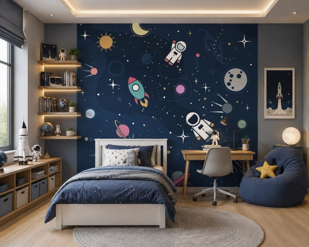 Space Adventure Kids Wallpaper