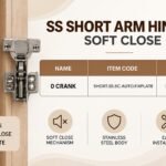SS Short Arm Hinges - Soft Close