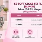SS Soft Close Fix Plate Hinges - Prime (Full SS)